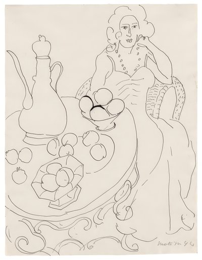 Seated Woman Before a Serving Table by Henri Matisse