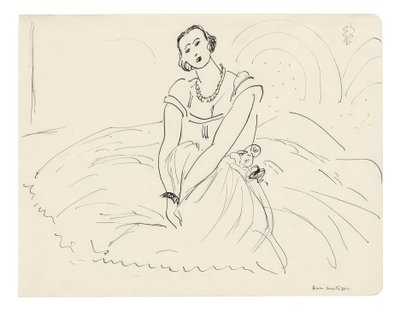 Seated Woman with Full-Skirted Dress by Henri Matisse