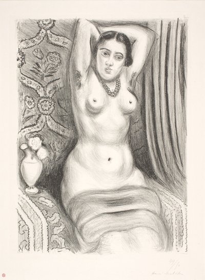 Seated Female Nude Model with Arms Folded Behind Back (Odalisque) by Henri Matisse