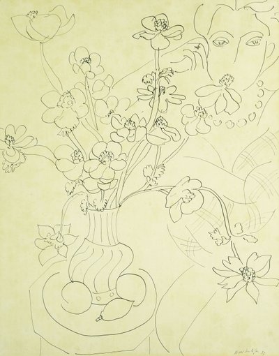 Study for Anemones and Woman, Harmony in Blue by Henri Matisse