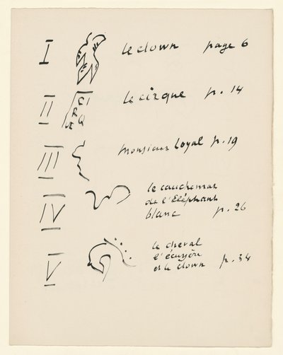 Table of Images 1. From “Jazz”. P. 149 by Henri Matisse