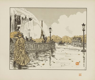From the Place de la Concorde [The Thirty-Six Views of the Eiffel Tower] by Henri Rivière