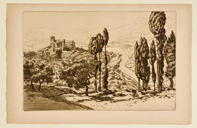 The Basilica of Assisi Seen from La Rocca by Henri Rivière