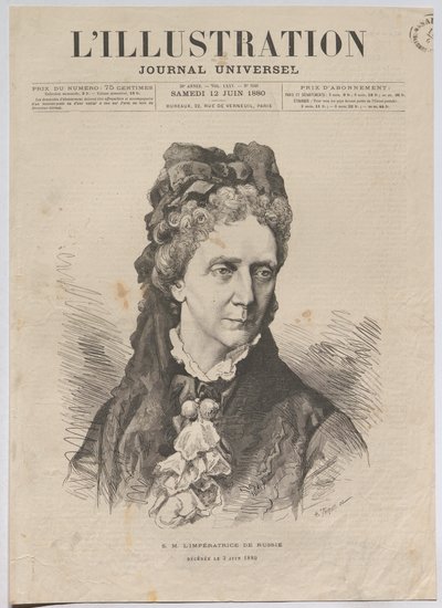 Her Majesty the Empress of Russia; Deceased June 3, 1880 by Henri Thiriat