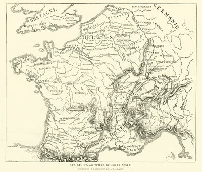 Lands of the Gauls During the Time of Julius Caesar by Henri de (after) Montaut