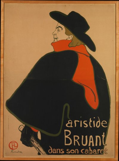 Aristide Bruant, at His Cabaret by Henri de Toulouse-Lautrec