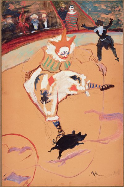 At the Circus Fernando: Medrano with a Piglet by Henri de Toulouse-Lautrec