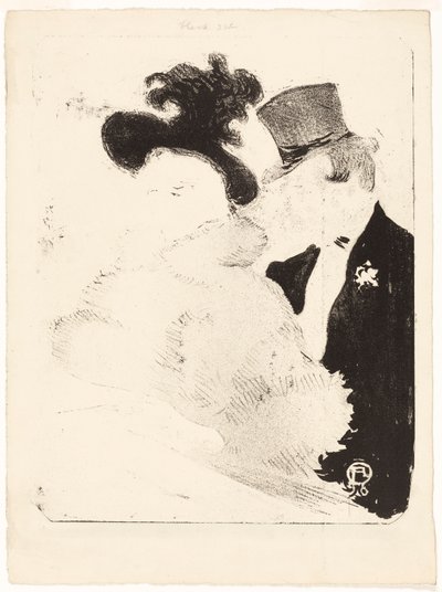 At the Concert by Henri de Toulouse-Lautrec
