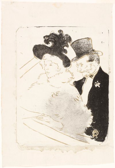 At the Concert by Henri de Toulouse-Lautrec