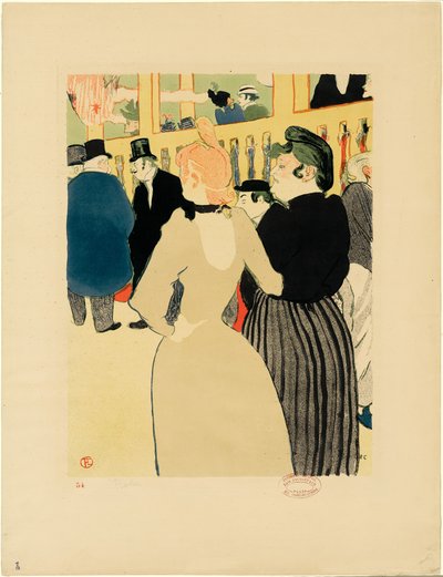At the Moulin Rouge, La Goulue and Her Sister by Henri de Toulouse-Lautrec