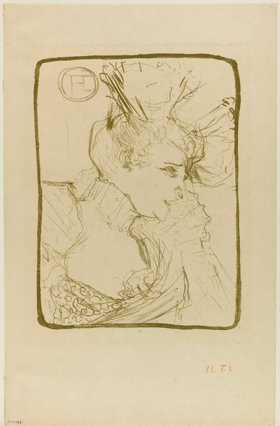 Bust of Mademoiselle Marcelle Lender by Henri de Toulouse-Lautrec