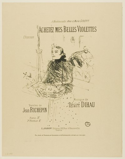 Buy my Pretty Violets, from Melodies of Desire Dihau by Henri de Toulouse-Lautrec