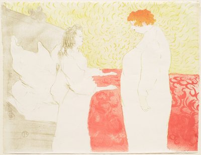 Elles: Woman in Bed, Seen in Profile - The Awakening by Henri de Toulouse-Lautrec
