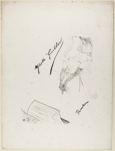 Frontispiece for Yvette Guilbert by Henri de Toulouse-Lautrec