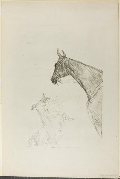 Horse and Collie by Henri de Toulouse-Lautrec