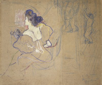 Madame Thadée Natanson (Misia Godebska, 1872-1950) at the Theater by Henri de Toulouse-Lautrec