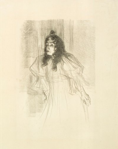 Miss May Befort with her Hair Down by Henri de Toulouse-Lautrec