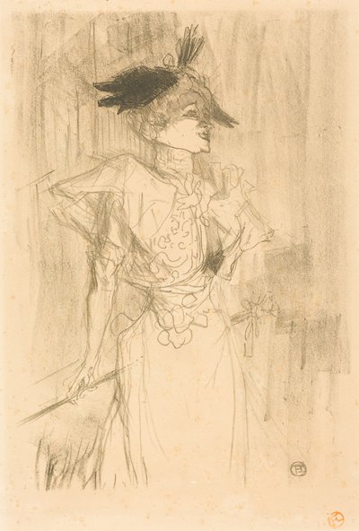 Mlle. Marcelle Lender, Standing by Henri de Toulouse-Lautrec