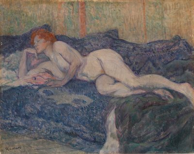 Nude Lying on a Couch by Henri de Toulouse-Lautrec