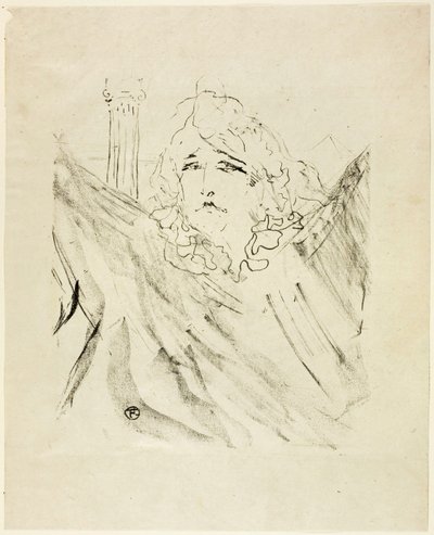 Sarah Bernhardt, from Treize Lithographies by Henri de Toulouse-Lautrec