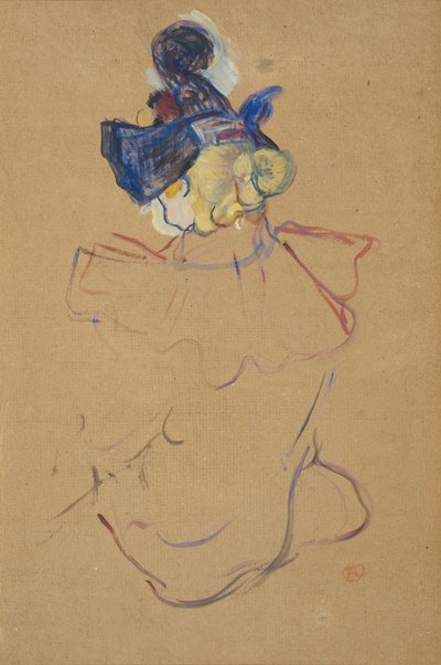 Seated Woman from Behind - Study for "At the Moulin Rouge" by Henri de Toulouse-Lautrec
