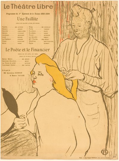 The Hairdresser - Program for the Theatre-Libre by Henri de Toulouse-Lautrec
