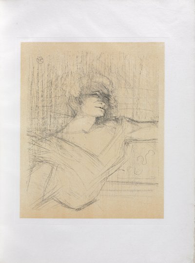 Yvette Guilbert-English Series: In the Glue by Henri de Toulouse-Lautrec
