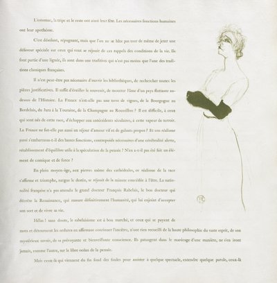 Yvette Guilbert - French Series: No. 10 by Henri de Toulouse-Lautrec