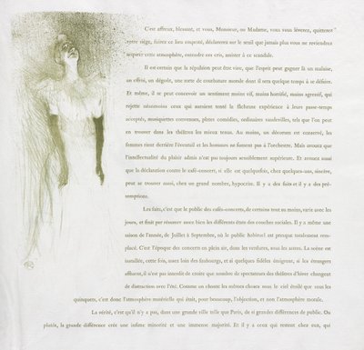 Yvette Guilbert - French Series: No. 3 by Henri de Toulouse-Lautrec