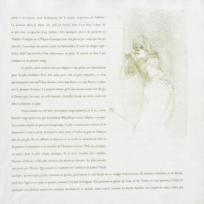 Yvette Guilbert - French Series: No. 5 by Henri de Toulouse-Lautrec