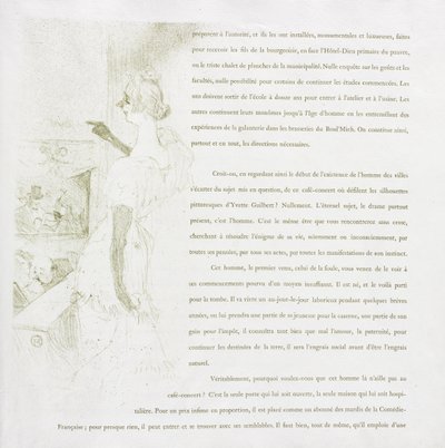 Yvette Guilbert - French Series: No. 6 by Henri de Toulouse-Lautrec