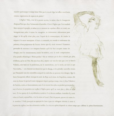 Yvette Guilbert - French Series: No. 7 by Henri de Toulouse-Lautrec