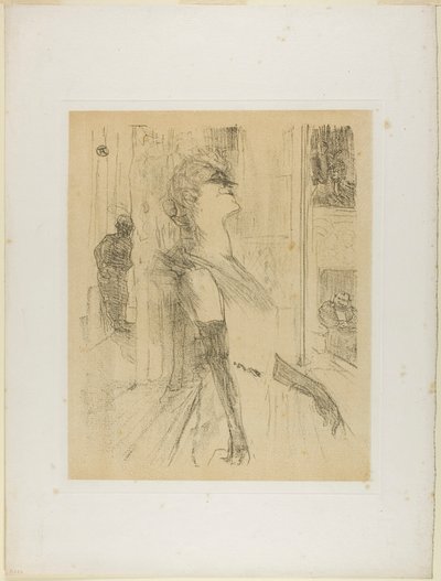 Yvette Guilbert on the Stage, from Yvette Guilbert by Henri de Toulouse-Lautrec