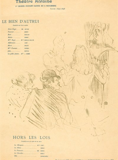 The Property of Others; Outside the Laws by Henri de Toulouse Lautrec