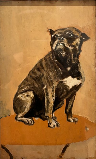 Touc, Seated on a Table by Henri de Toulouse-Lautrec