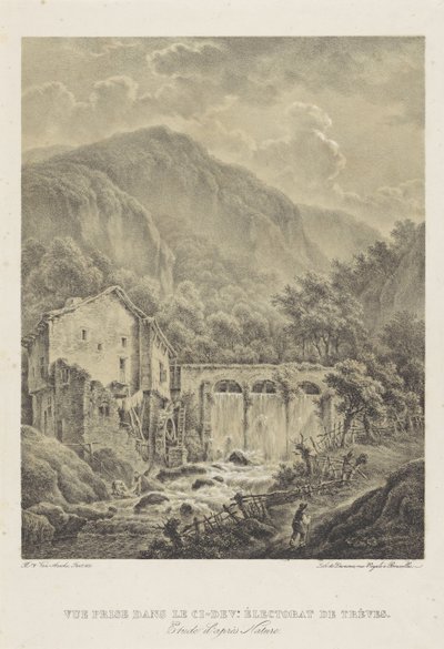 Mountain Landscape with Watermill near Trier by Henri van Assche