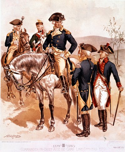 Uniform of Commander-in-Chief and Officers of the American Continental Army by Henry Alexander Ogden