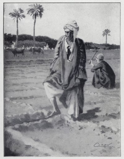 Watering with the foot at Gizeh, Egypt by Henry Andrew Harper