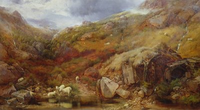 An Old Welsh Watermill by Henry Bright