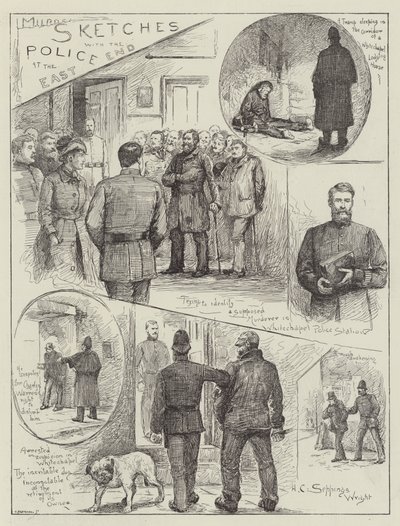 Sketches with the Police at the East End by Henry Charles Seppings Wright