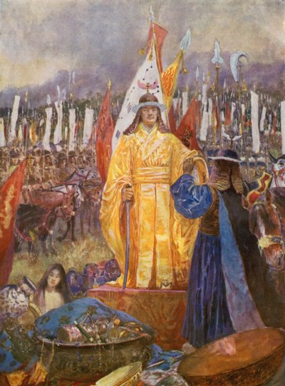 The Grand Marshal proclaimed Emperor on the Battlefield by Henry Charles Seppings Wright