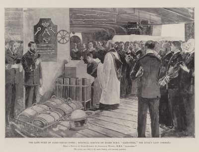 The Late Duke of Saxe-Coburg-Gotha, Memorial Service on Board HMS Alexandra, the Duke
