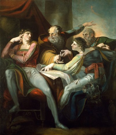Dispute between Hotspur, Glendower, Mortimer and Worcester by Johann Heinrich Füssli