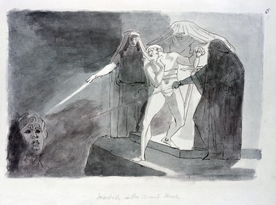 Macbeth and the Armed Head by Johann Heinrich Füssli