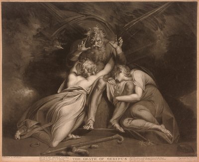 The Death of Oedipus (engraved by William Ward) by Johann Heinrich Füssli