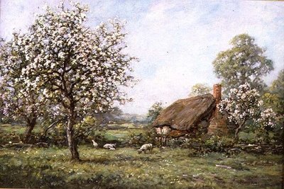 Cottage in the Spring by Henry John Yeend King