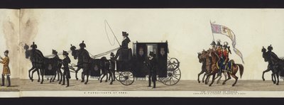 Part of the Panoramic View of the Entire Funeral Procession of Arthur, Duke of Wellington by Henry Jr and Sala Alken