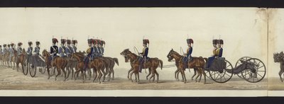 Part of the Panoramic View of the Entire Funeral Procession of Arthur, Duke of Wellington by Henry Jr and Sala Alken