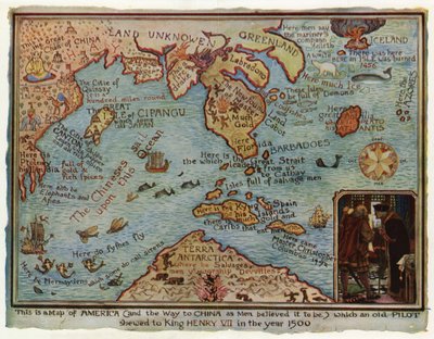 An Imaginary Map of America, 1500 by Henry Justice Ford
