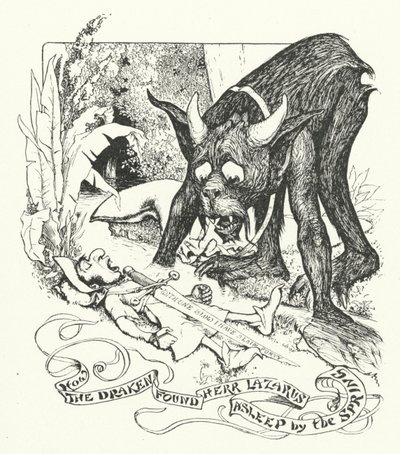 How the Draken Found Herr Lazarus Asleep by the Spring by Henry Justice Ford
